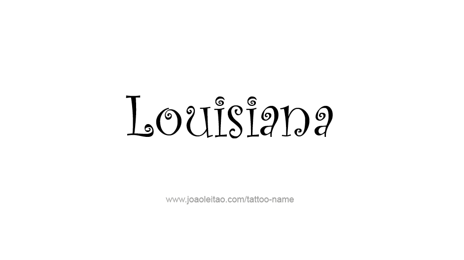 Tattoo Design USA State Name Louisiana