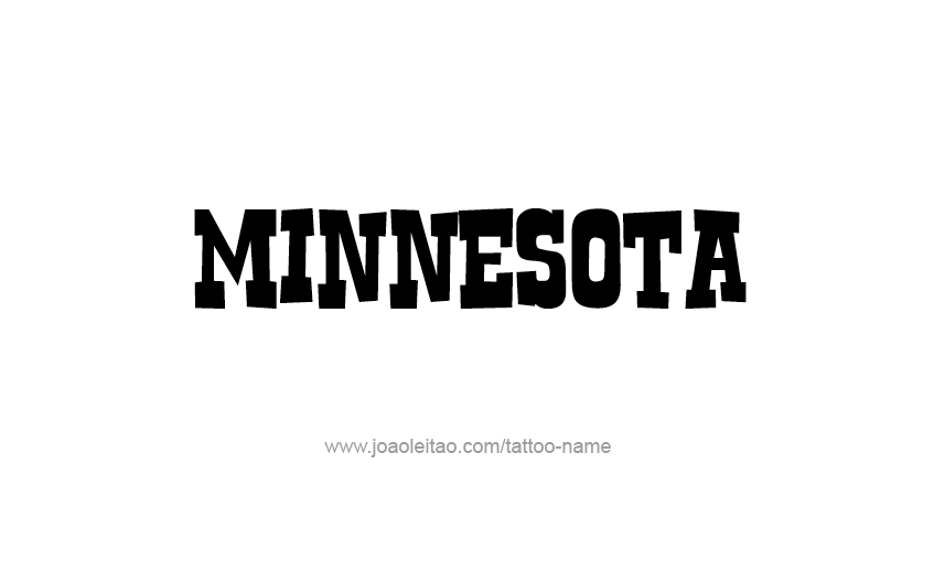 Tattoo Design USA State Name Minnesota