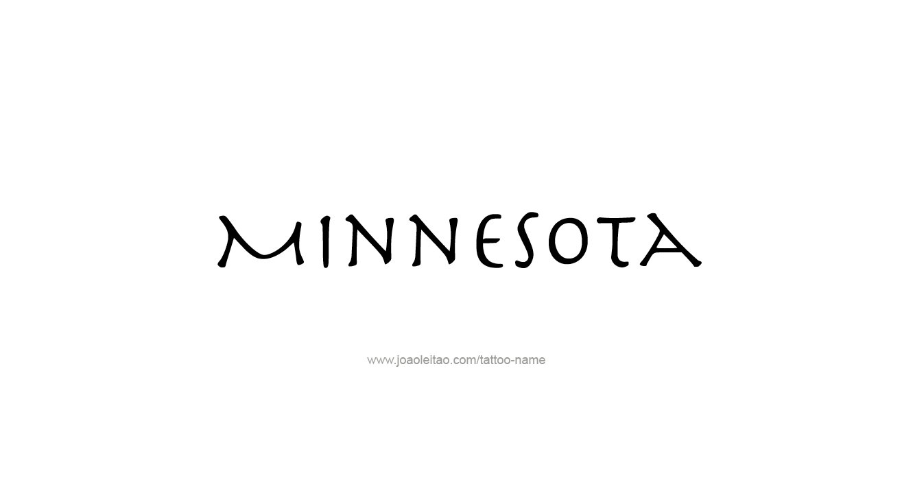 Tattoo Design USA State Name Minnesota