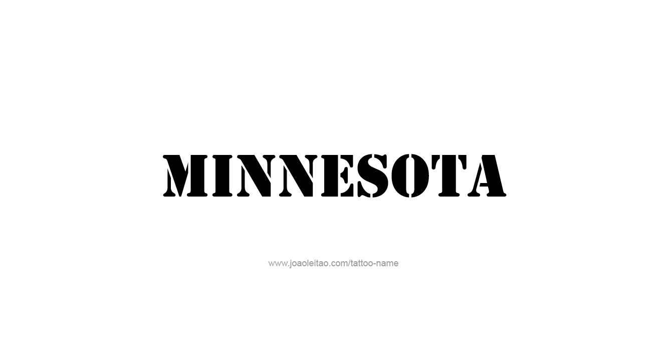 Tattoo Design USA State Name Minnesota