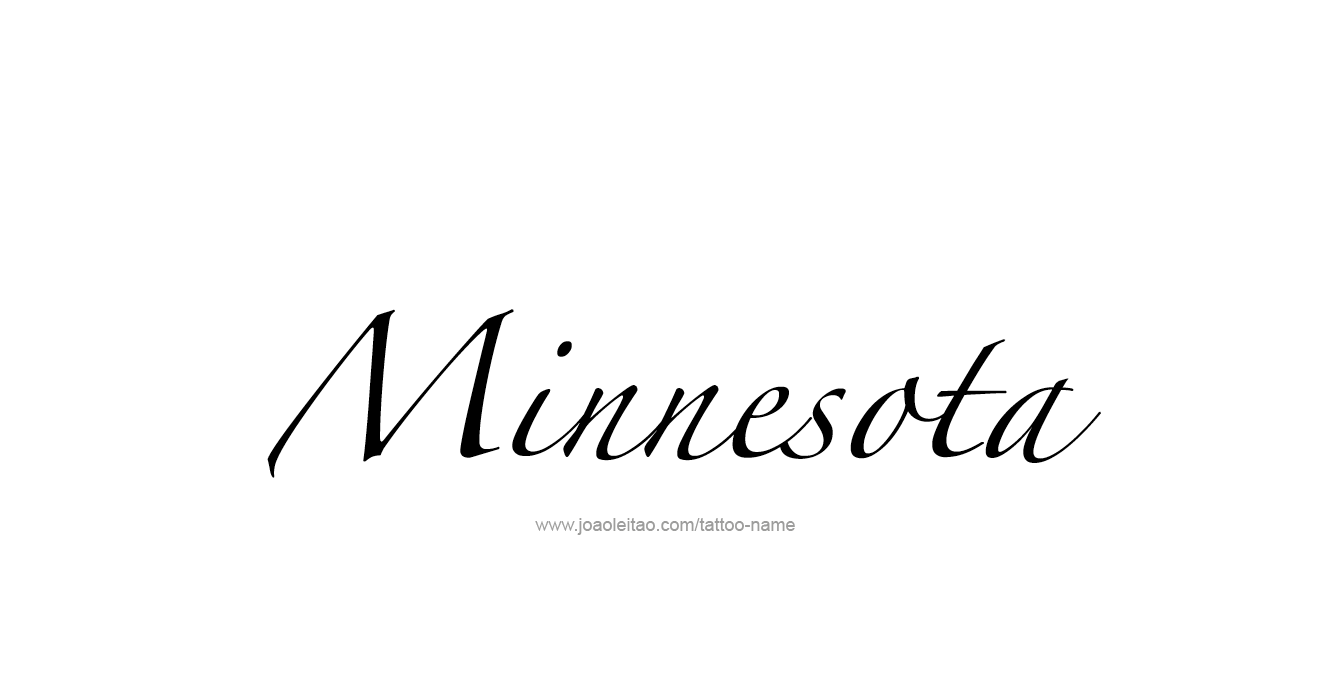 Tattoo Design USA State Name Minnesota