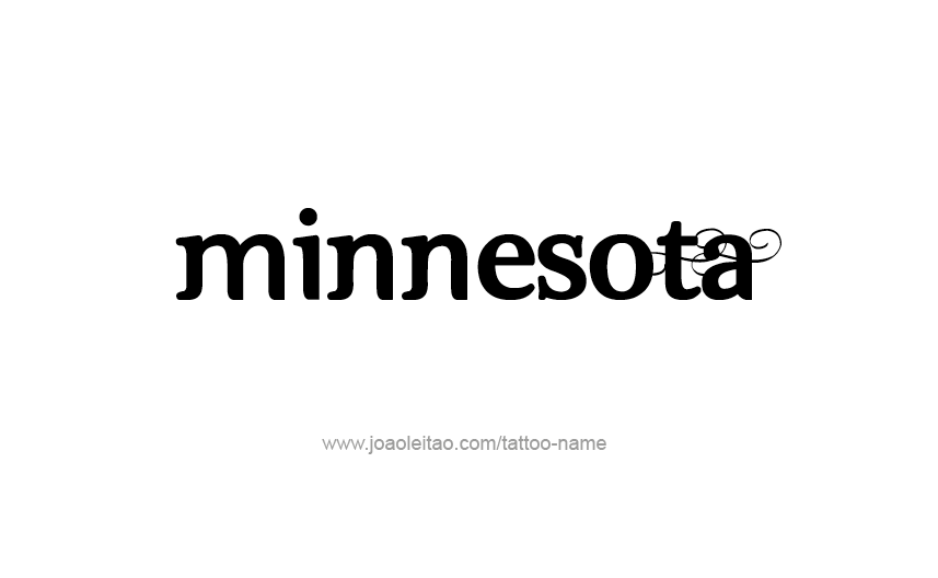 Tattoo Design USA State Name Minnesota