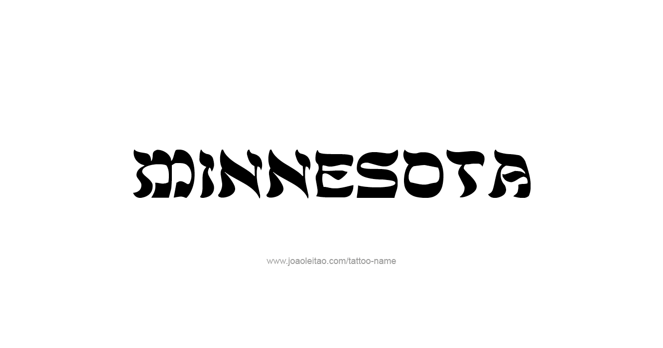 Tattoo Design USA State Name Minnesota