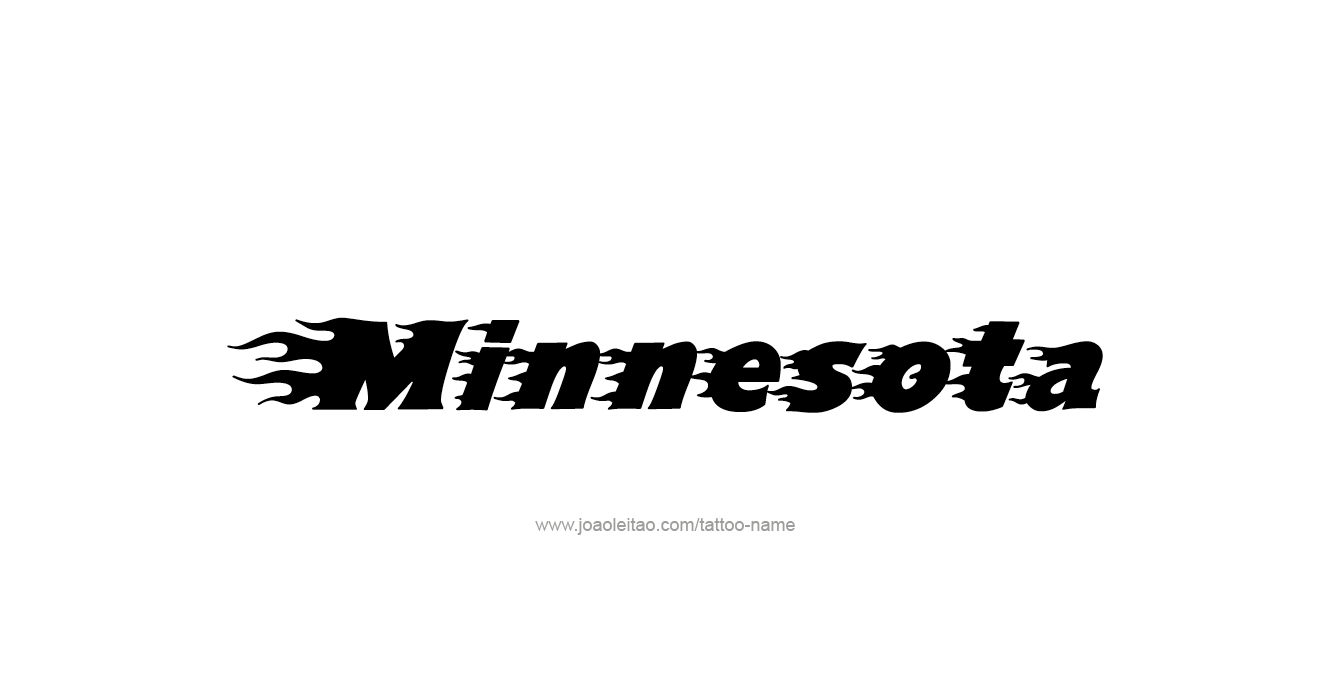 Tattoo Design USA State Name Minnesota