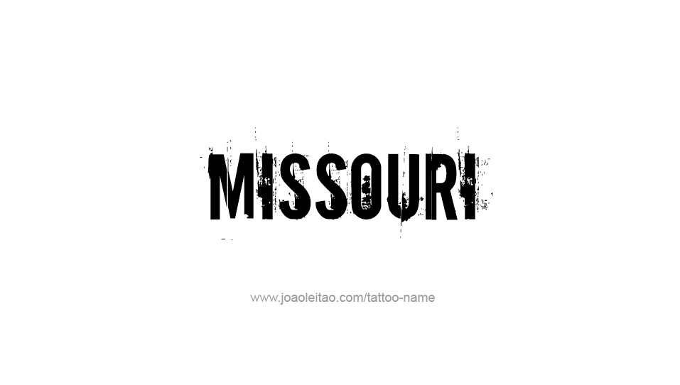 Tattoo Design USA State Name Missouri