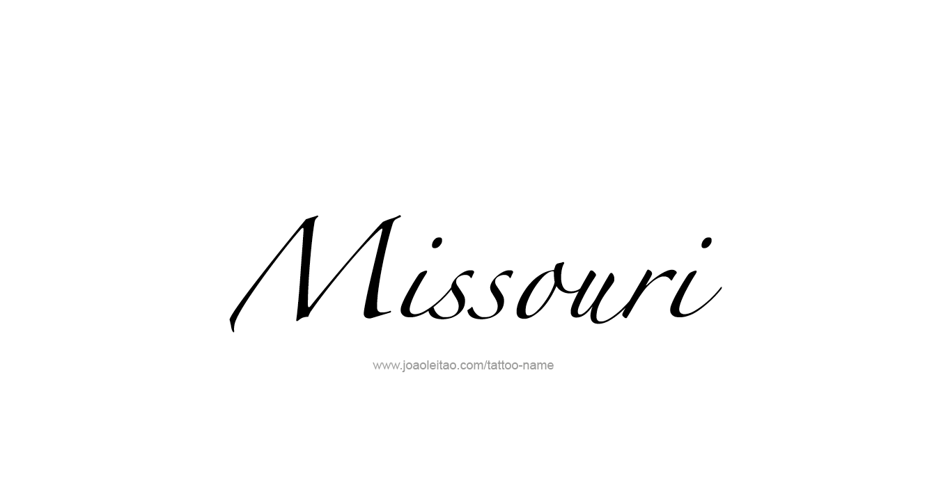 Tattoo Design USA State Name Missouri