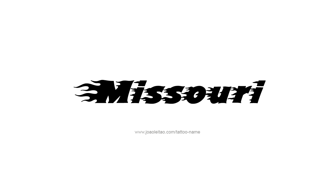 Tattoo Design USA State Name Missouri