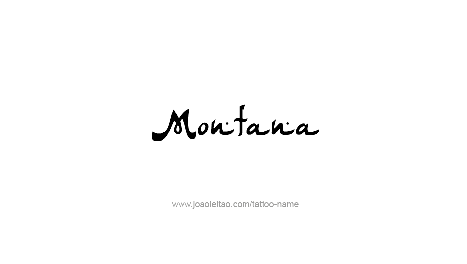 Tattoo Design USA State Name Montana