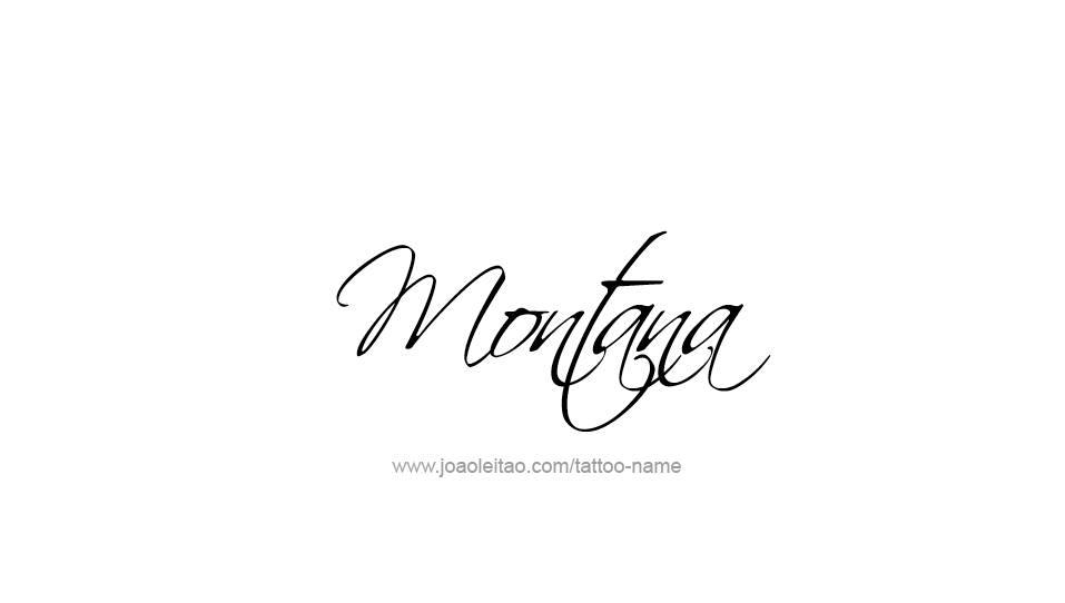 Tattoo Design USA State Name Montana