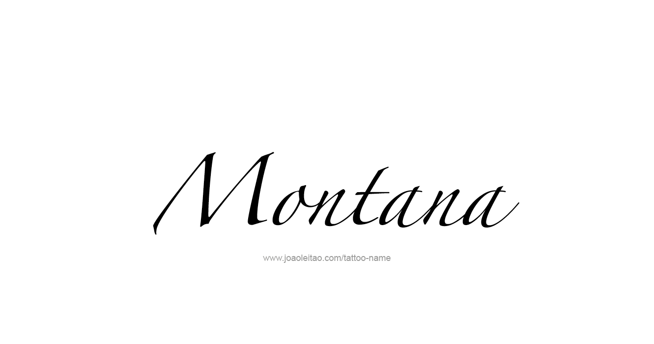 Tattoo Design USA State Name Montana