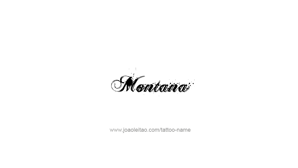 Tattoo Design USA State Name Montana