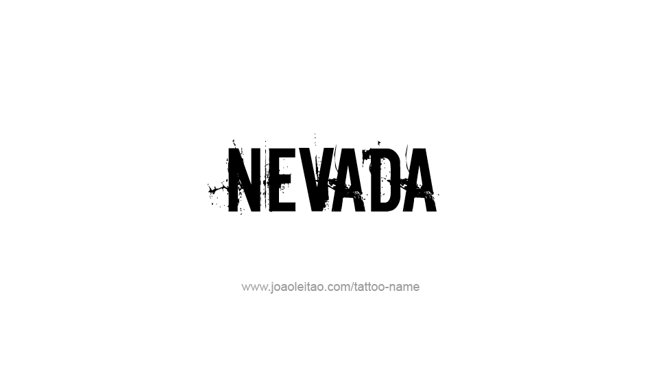 Tattoo Design USA State Name Nevada