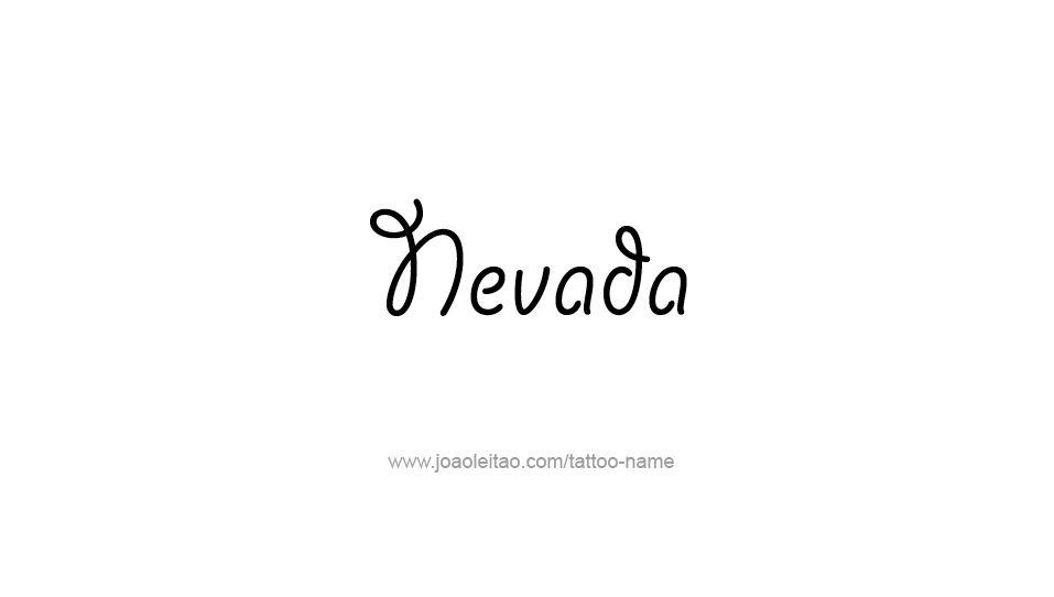 Tattoo Design USA State Name Nevada