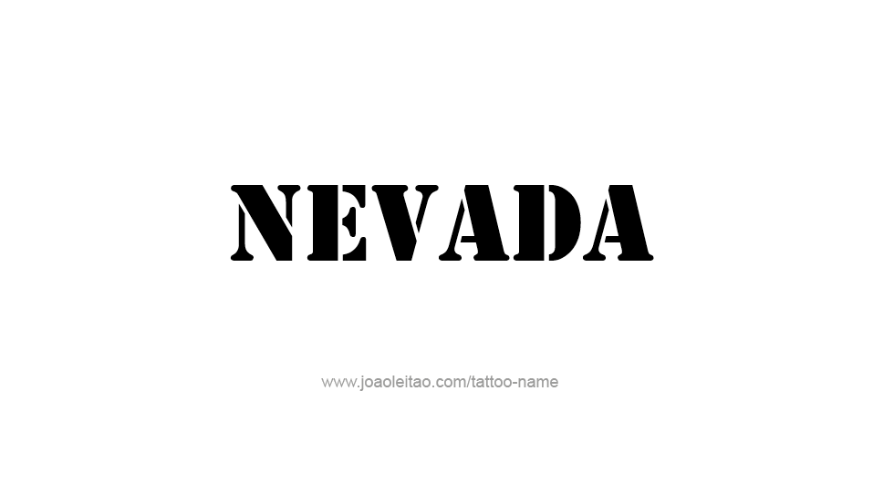 Tattoo Design USA State Name Nevada