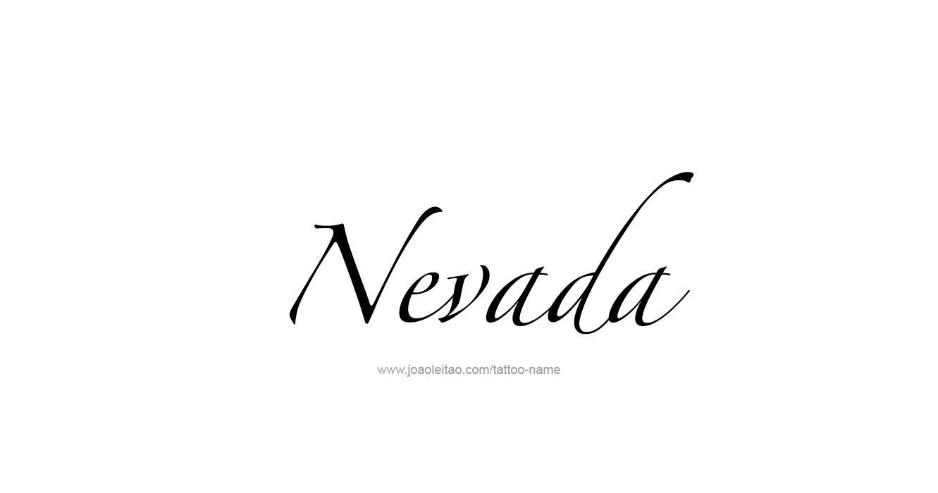 Tattoo Design USA State Name Nevada