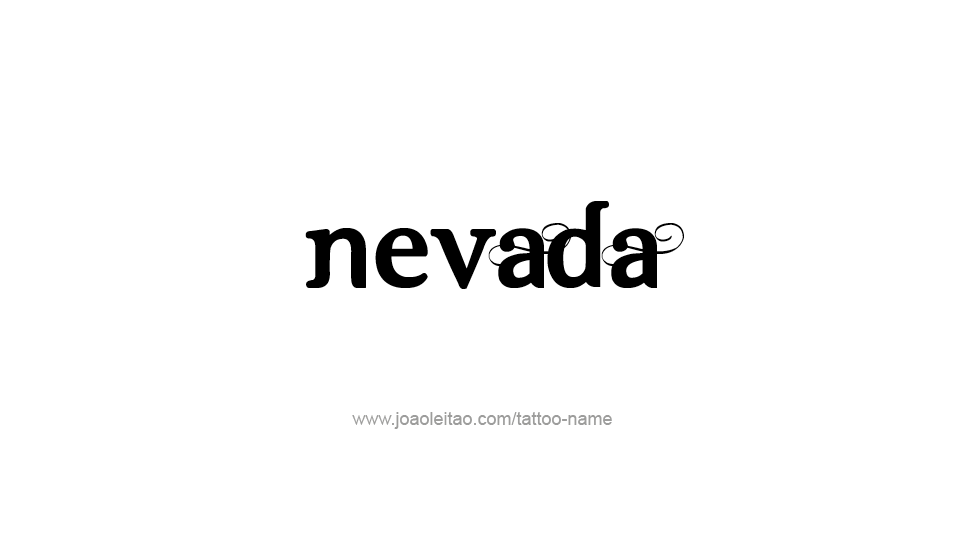 Tattoo Design USA State Name Nevada