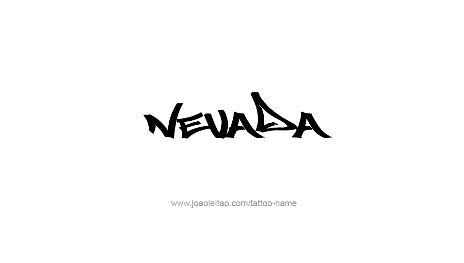 Tattoo Design USA State Name Nevada