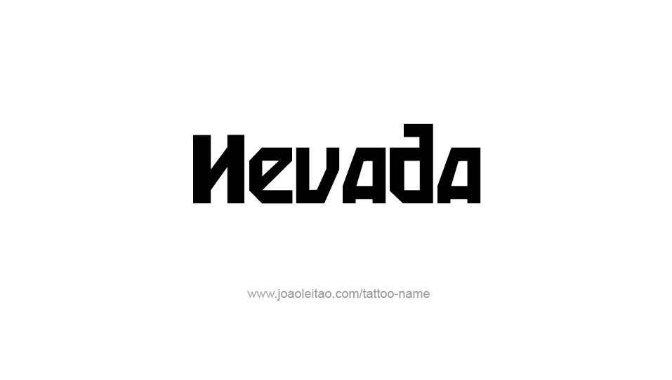 Tattoo Design USA State Name Nevada