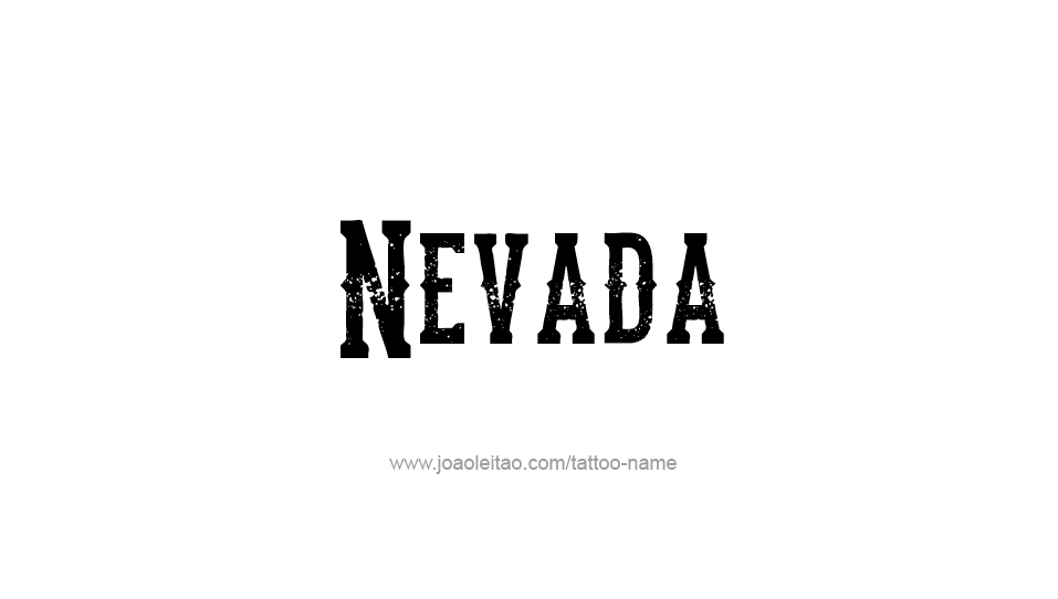 Tattoo Design USA State Name Nevada