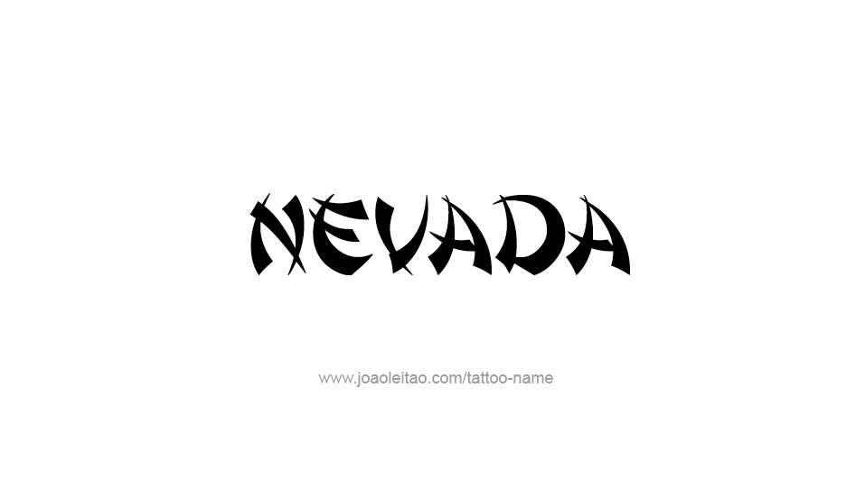 Tattoo Design USA State Name Nevada