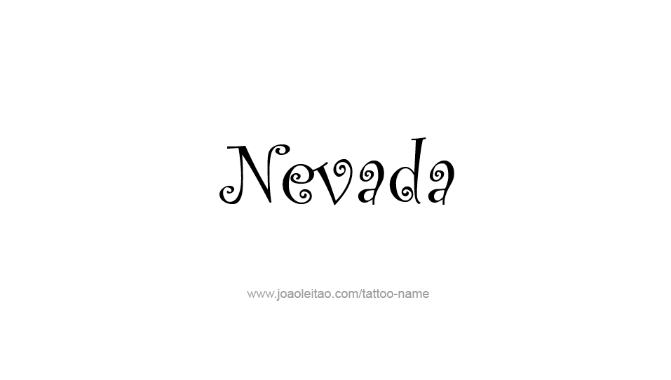 Tattoo Design USA State Name Nevada