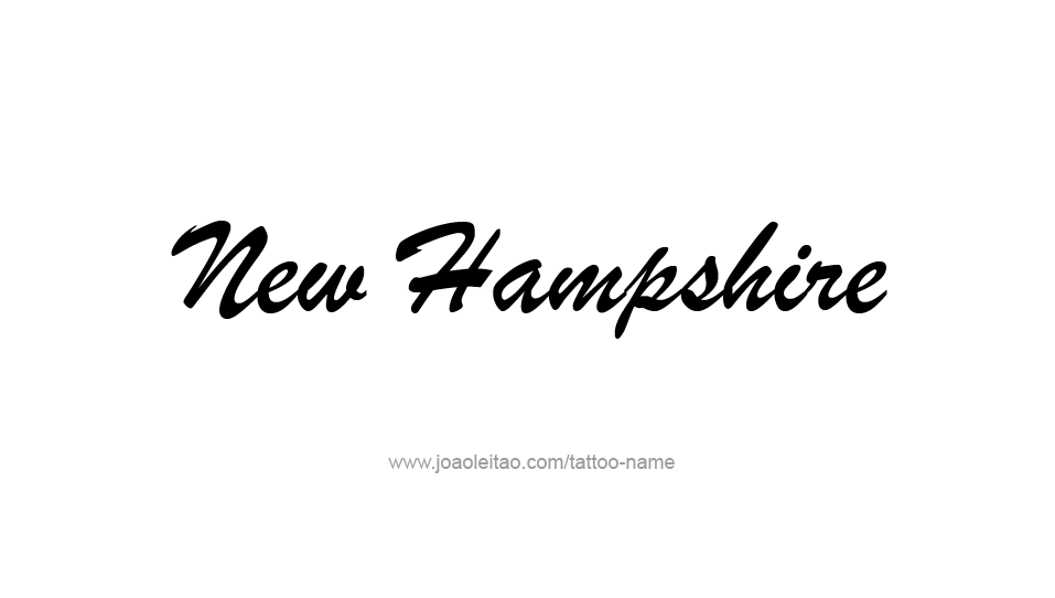 Tattoo Design USA State Name New Hampshire