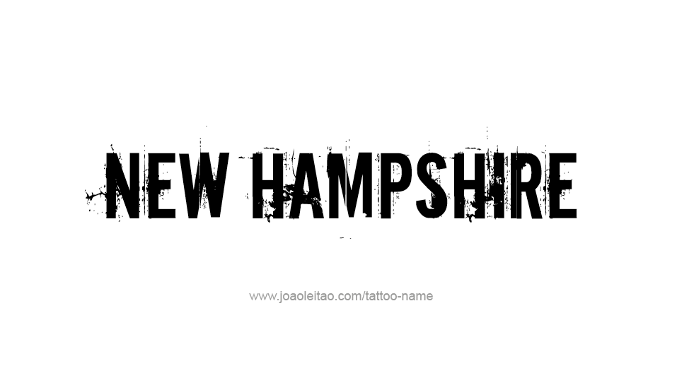 Tattoo Design USA State Name New Hampshire