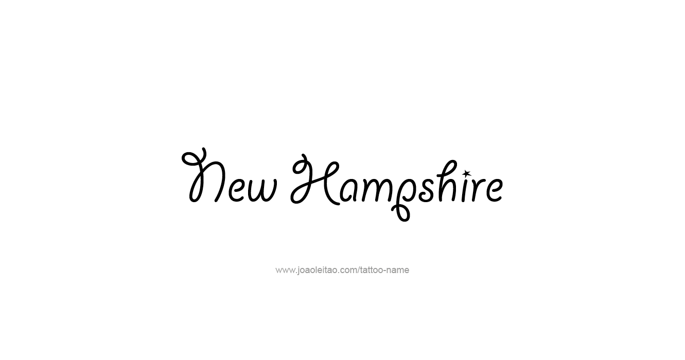 Tattoo Design USA State Name New Hampshire