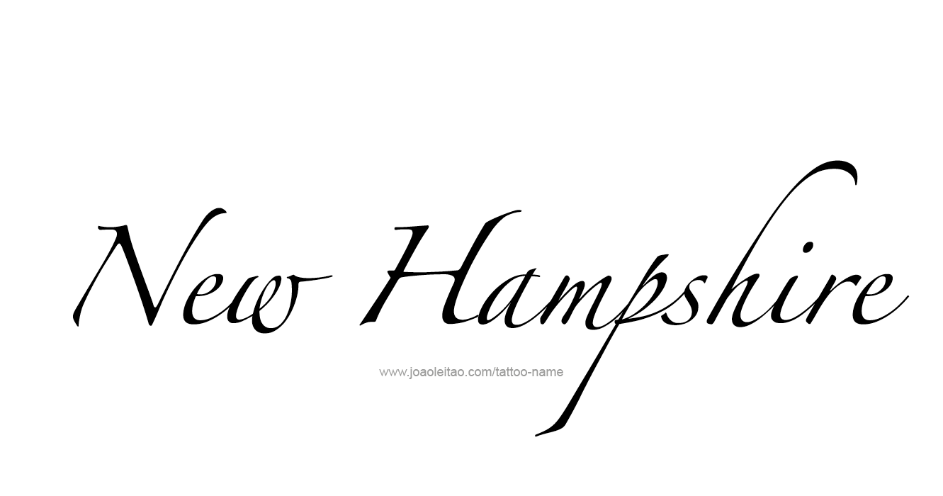 Tattoo Design USA State Name New Hampshire