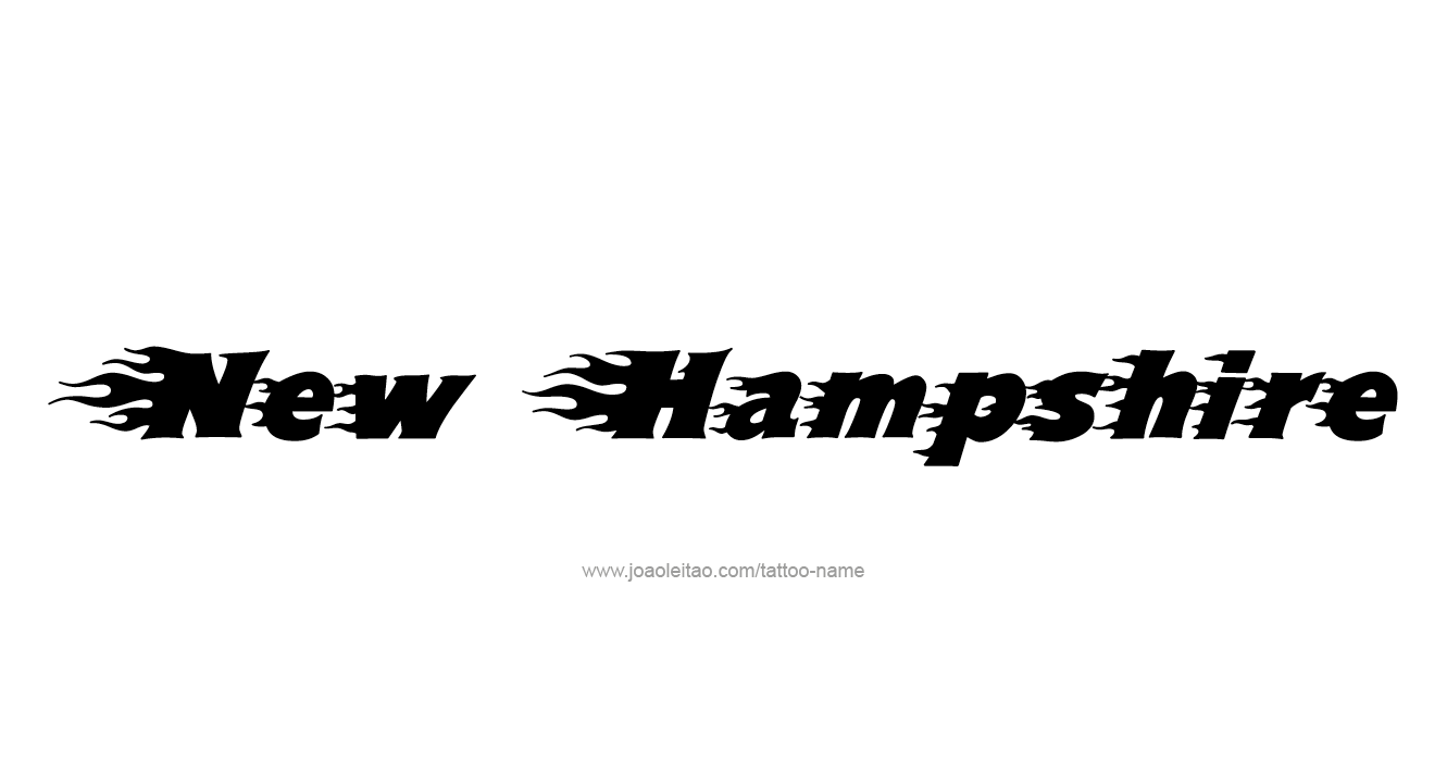 Tattoo Design USA State Name New Hampshire