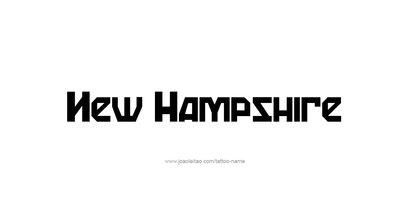 Tattoo Design USA State Name New Hampshire