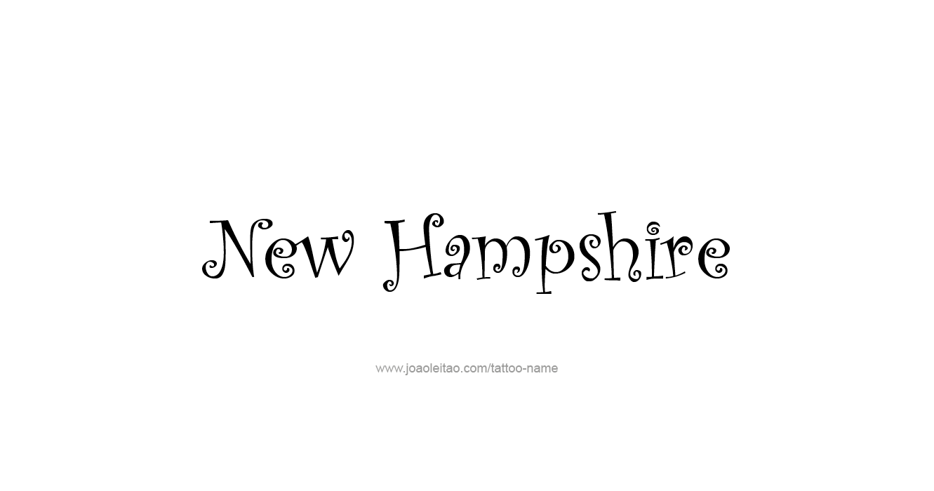 Tattoo Design USA State Name New Hampshire