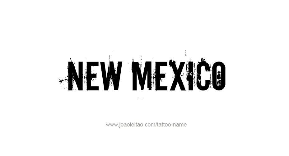 Tattoo Design USA State Name New Mexico