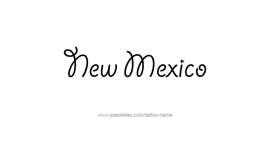 Tattoo Design USA State Name New Mexico