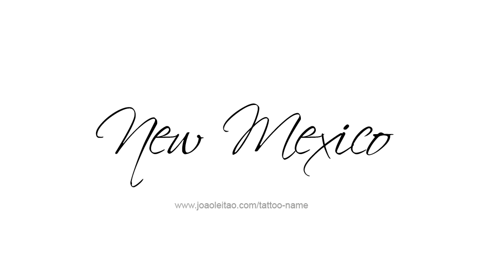 Tattoo Design USA State Name New Mexico