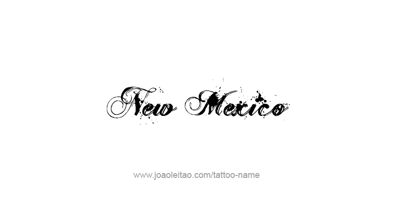 Tattoo Design USA State Name New Mexico