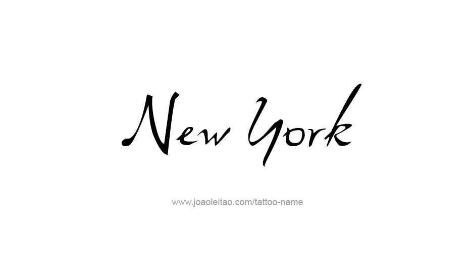 Tattoo Design USA State Name New York