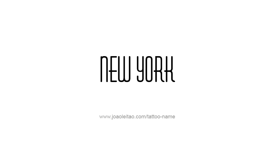 Tattoo Design USA State Name New York