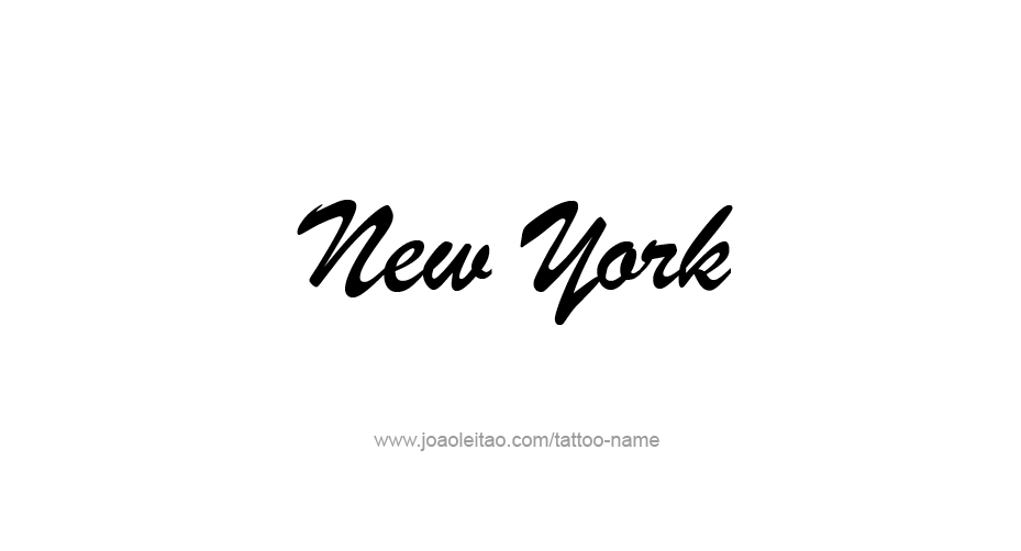 Tattoo Design USA State Name New York