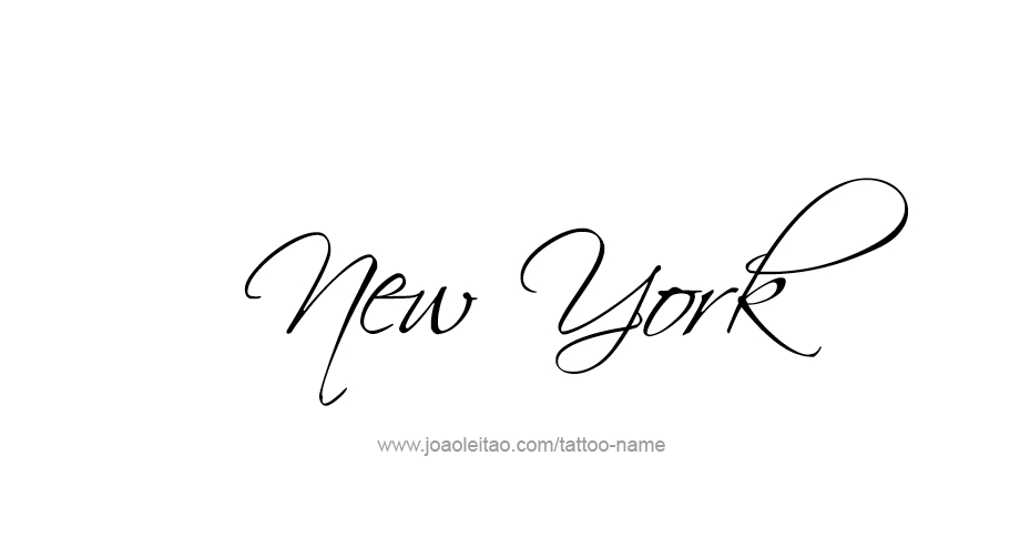 Tattoo Design USA State Name New York