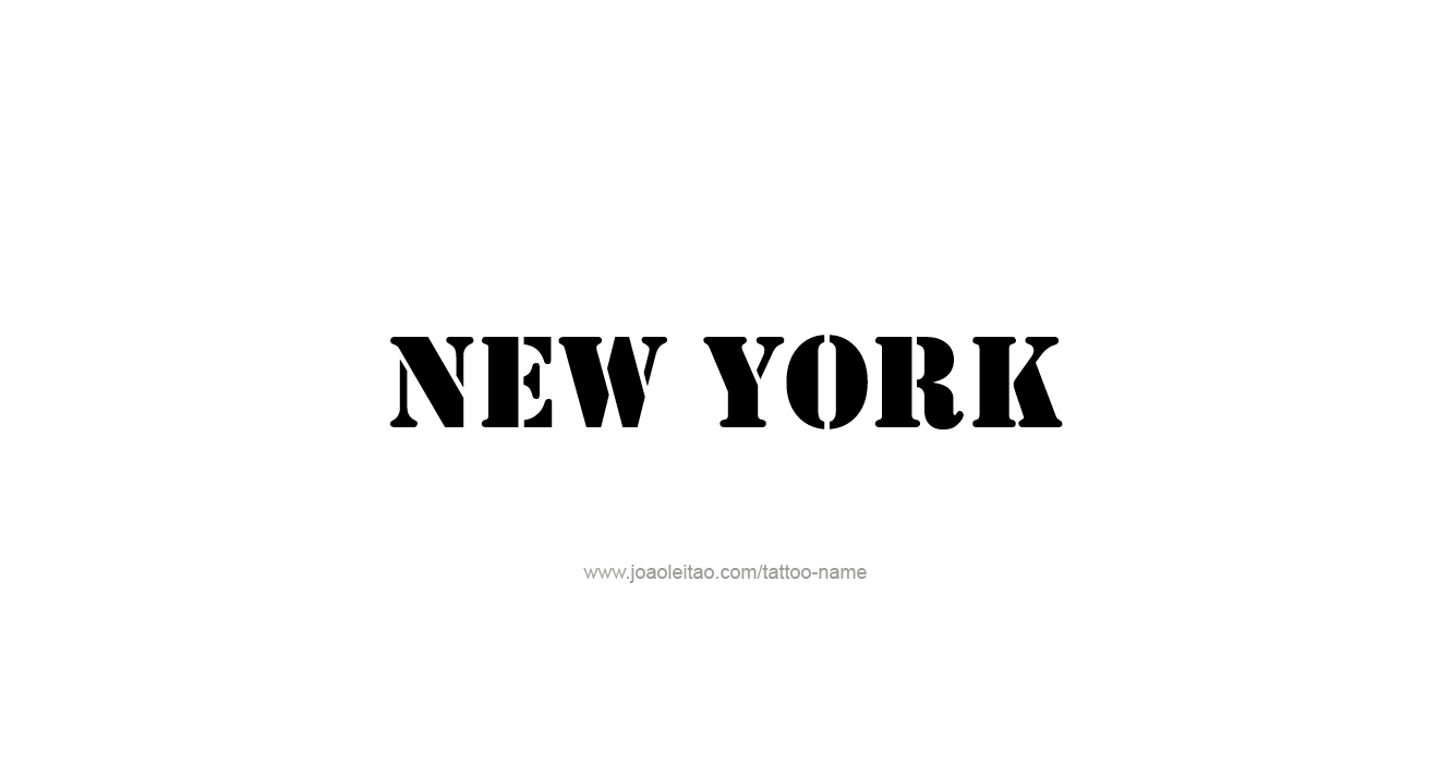 Tattoo Design USA State Name New York