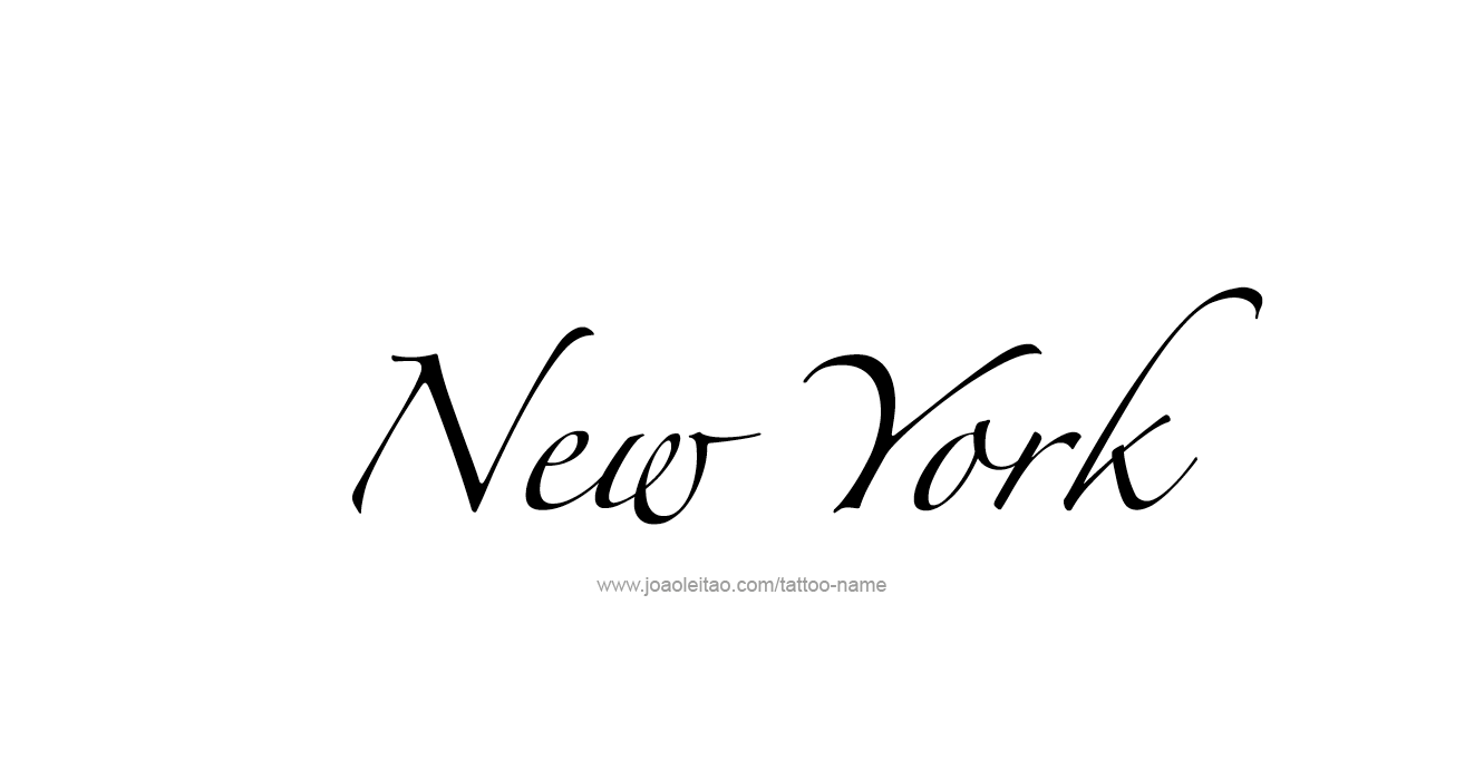 Tattoo Design USA State Name New York