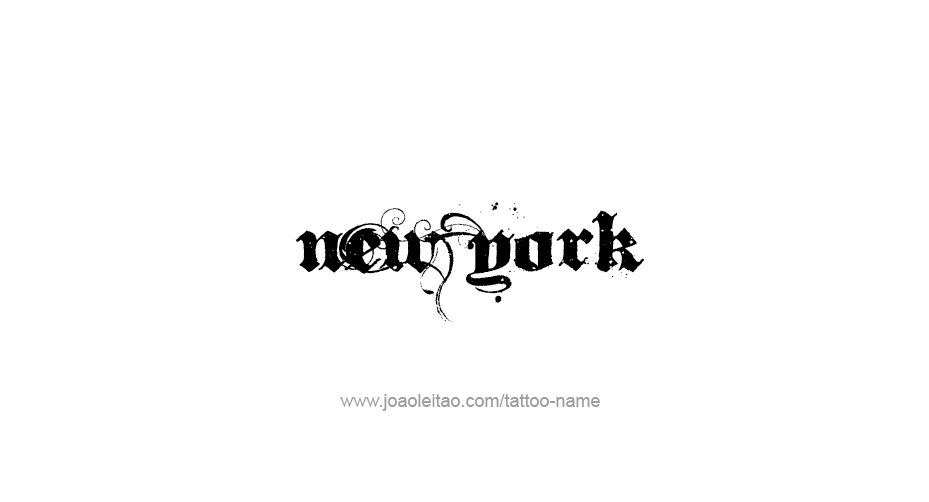 Tattoo Design USA State Name New York