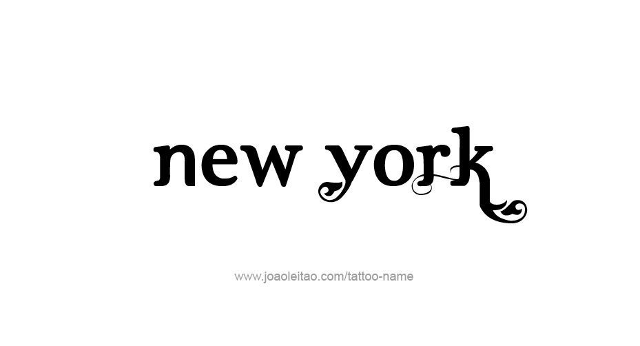 Tattoo Design USA State Name New York