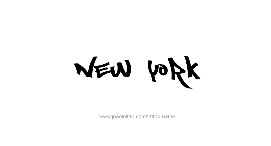 Tattoo Design USA State Name New York