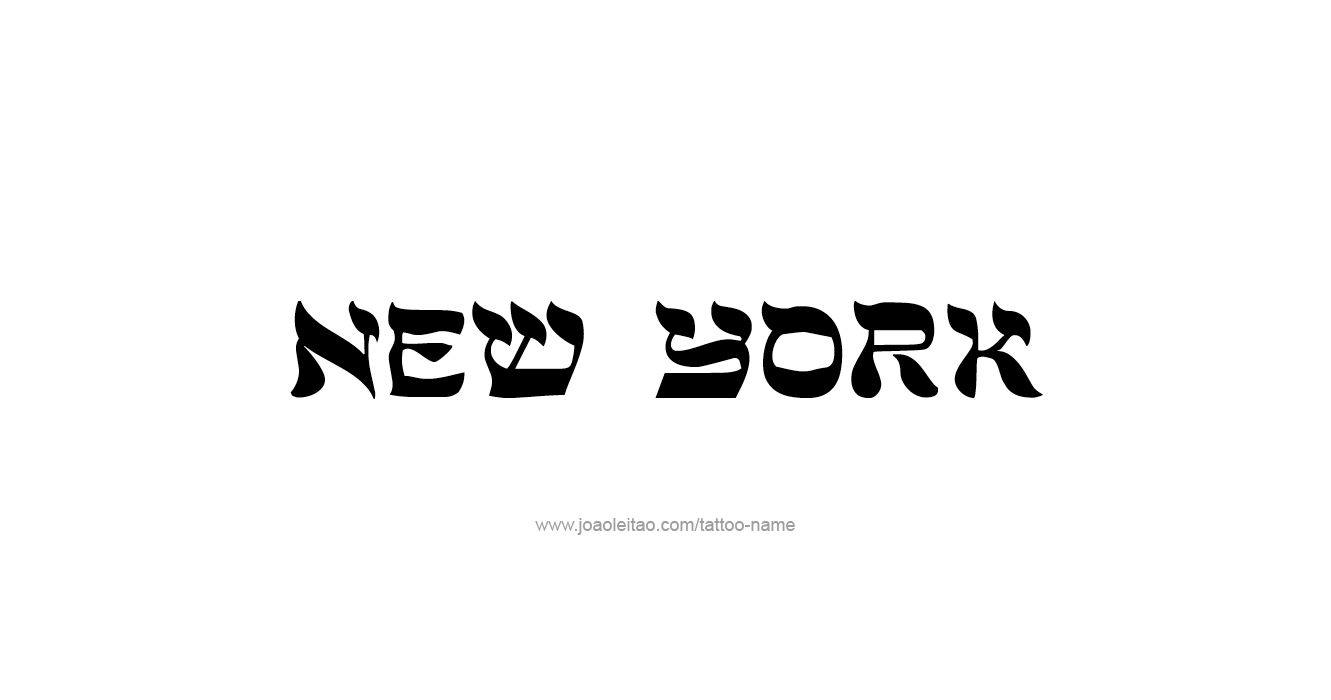 Tattoo Design USA State Name New York