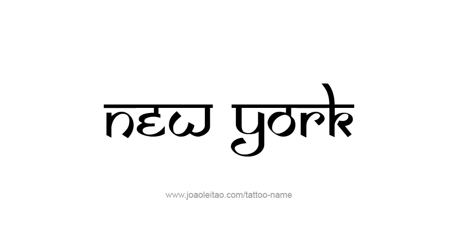 Tattoo Design USA State Name New York