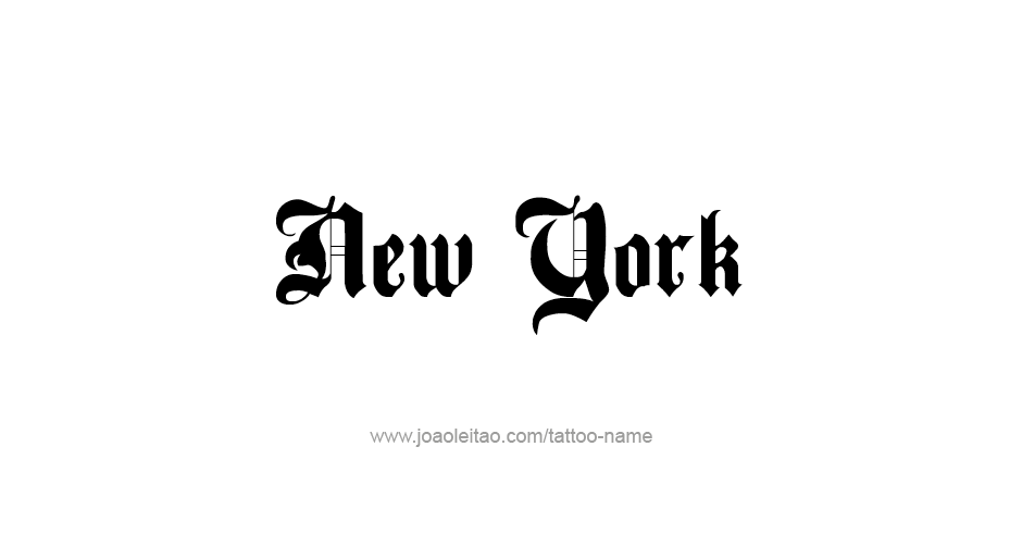 Tattoo Design USA State Name New York