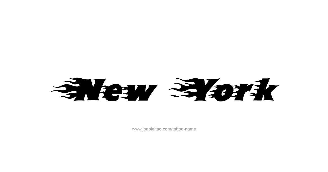 Tattoo Design USA State Name New York