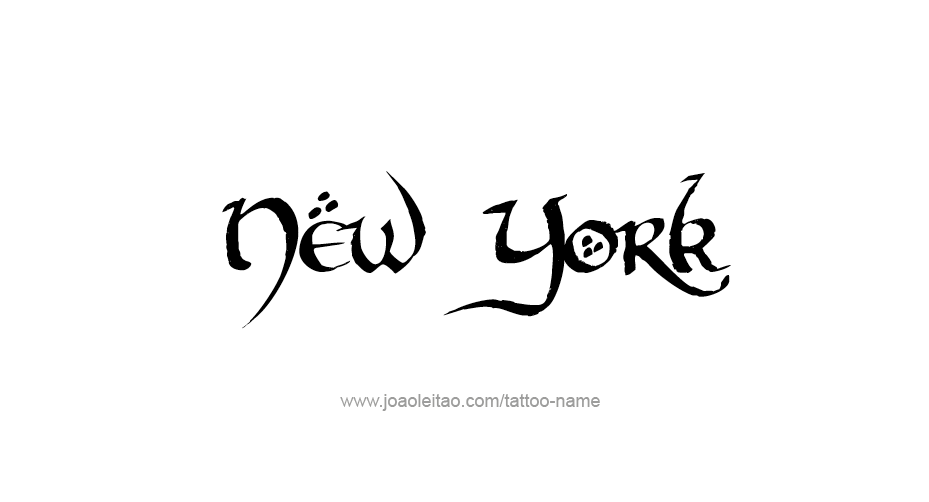 Tattoo Design USA State Name New York